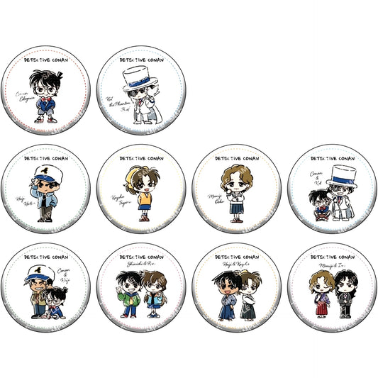 Set of 10 Detective Conan Full Color Button Collection Yuru-Sta mini Vol.1 [USED]