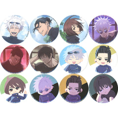 Jujutsu Kaisen Satoru Gojo & Others Sega Lucky Kuji Gunjo Rakujitsu Can Badge Prize G All 12 Types Set Buttons [USED]