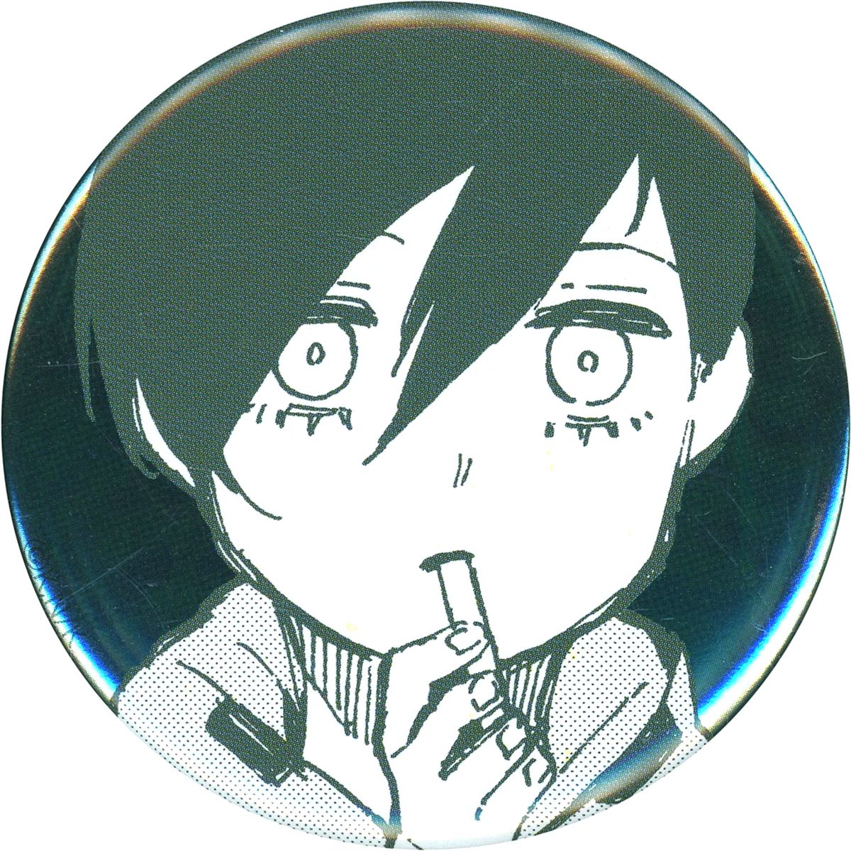 Rin Itoshi Blue Lock Chara Badge Collection Monochrome Hand on Chin Vol.2 Button BLUE LOCK Exhibition [USED]
