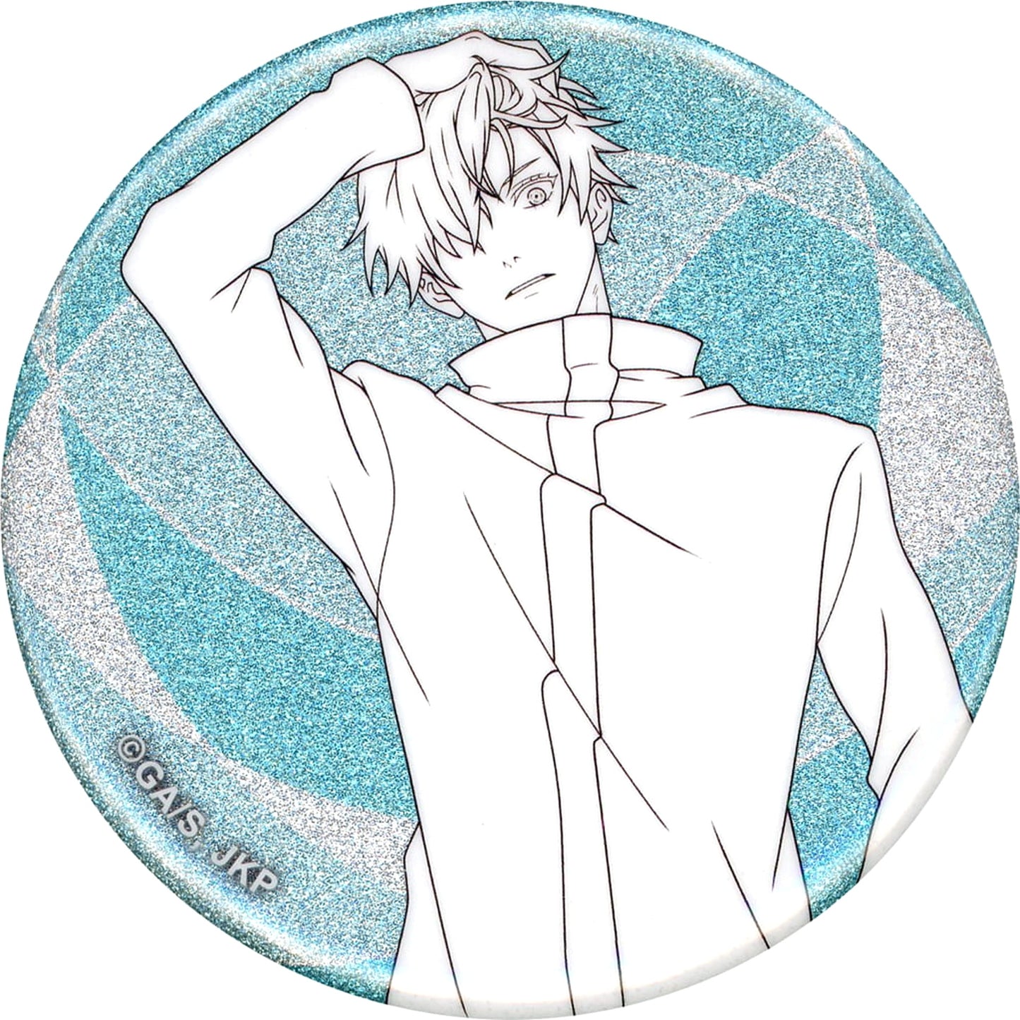 Satoru Gojo Line Drawing Glitter Jujutsu Kaisen Random Button Rest Line Drawing Glitter & Foil Stamping Ver. [USED]