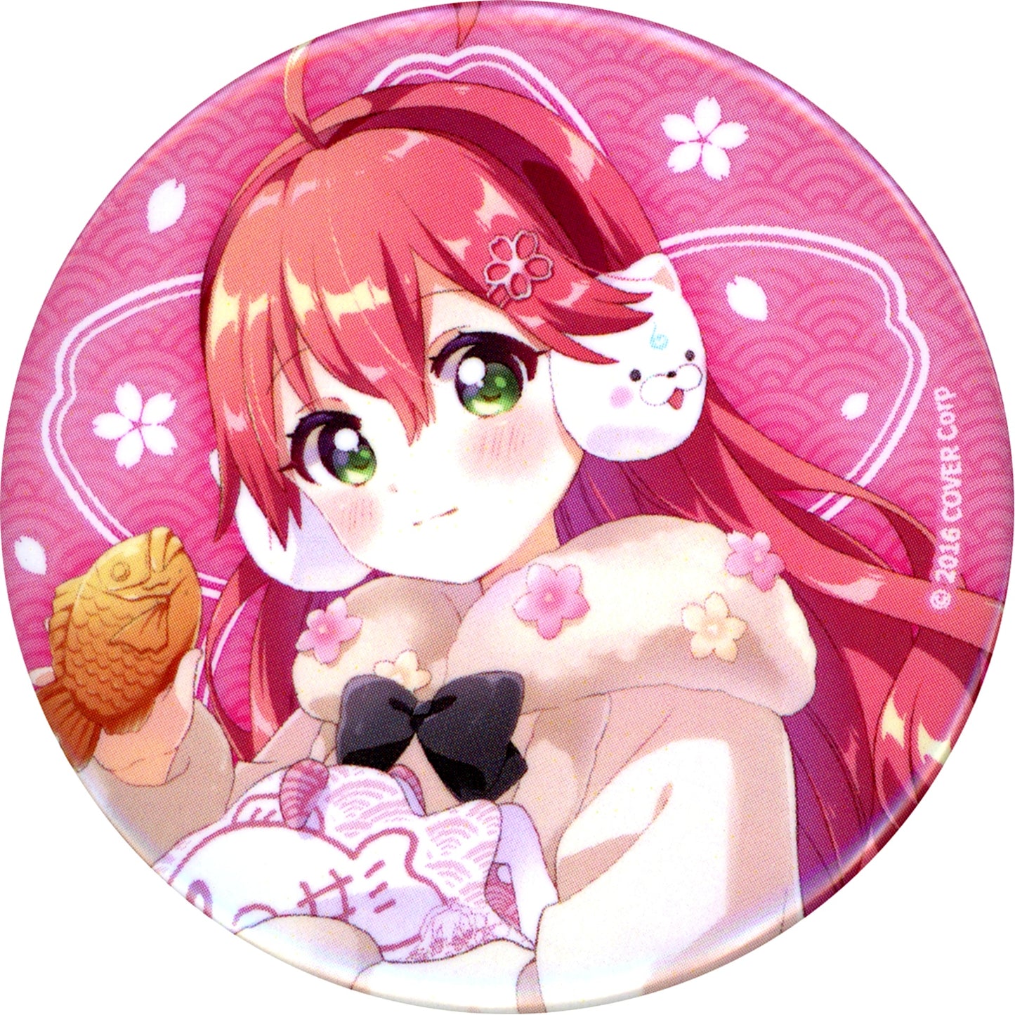 Sakura Miko hololive Normal Proportions Shopping Ver. Trading Button Virtual YouTuber x Naruto Taiyaki Honpo 2nd [USED]