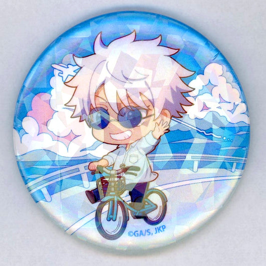 Satoru Gojo Riding Jujutsu Kaisen Kaigyoku Tamaori Pop Up Shop Cycling Trading Chibi Chara Hologram Button Riding Ver. [USED]