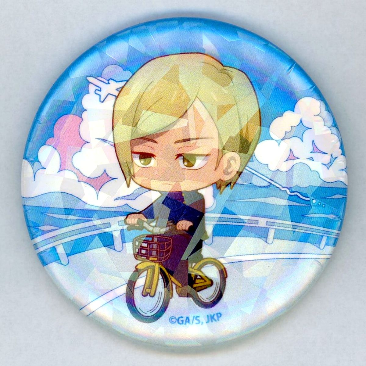 Kento Nanami Jujutsu Kaisen: Hidden Inventory/Premature Death Pop-up Shop Cycling Trading Chibi Chara Hologram Button Running Ver. [USED]