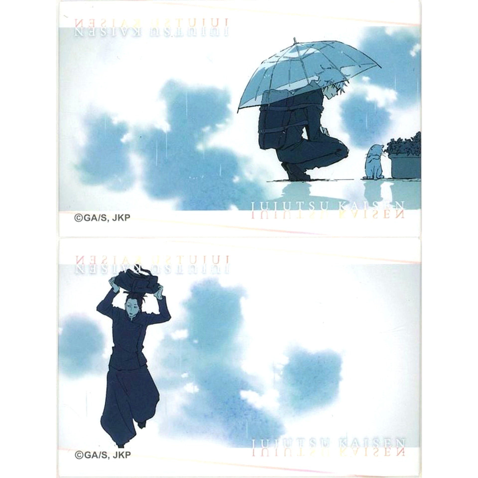 Set of 2 Satoru Gojo & Suguru Geto Jujutsu Kaisen Hidden Inventory Premature Death Scene Shot ED Square Button [USED]
