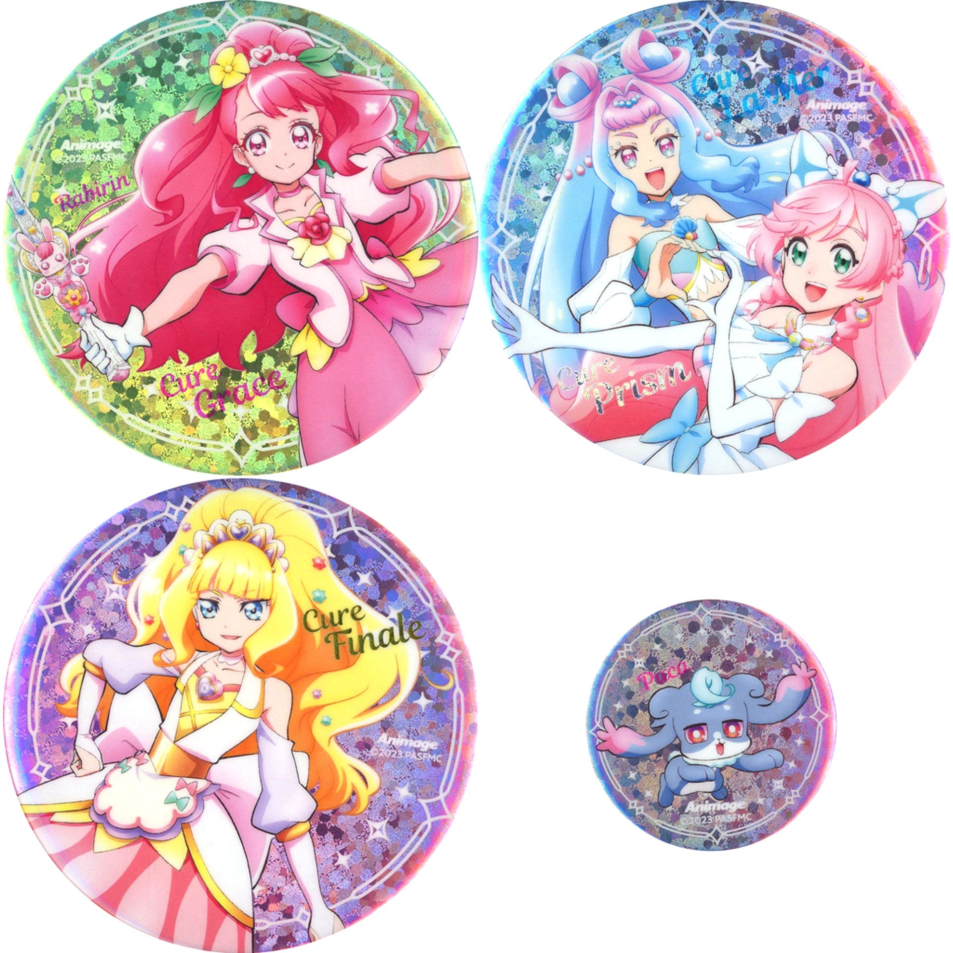 Group Hologram Badge Precure All Stars F The Movie Animage October 2023 Issue All Applicants Service [USED]