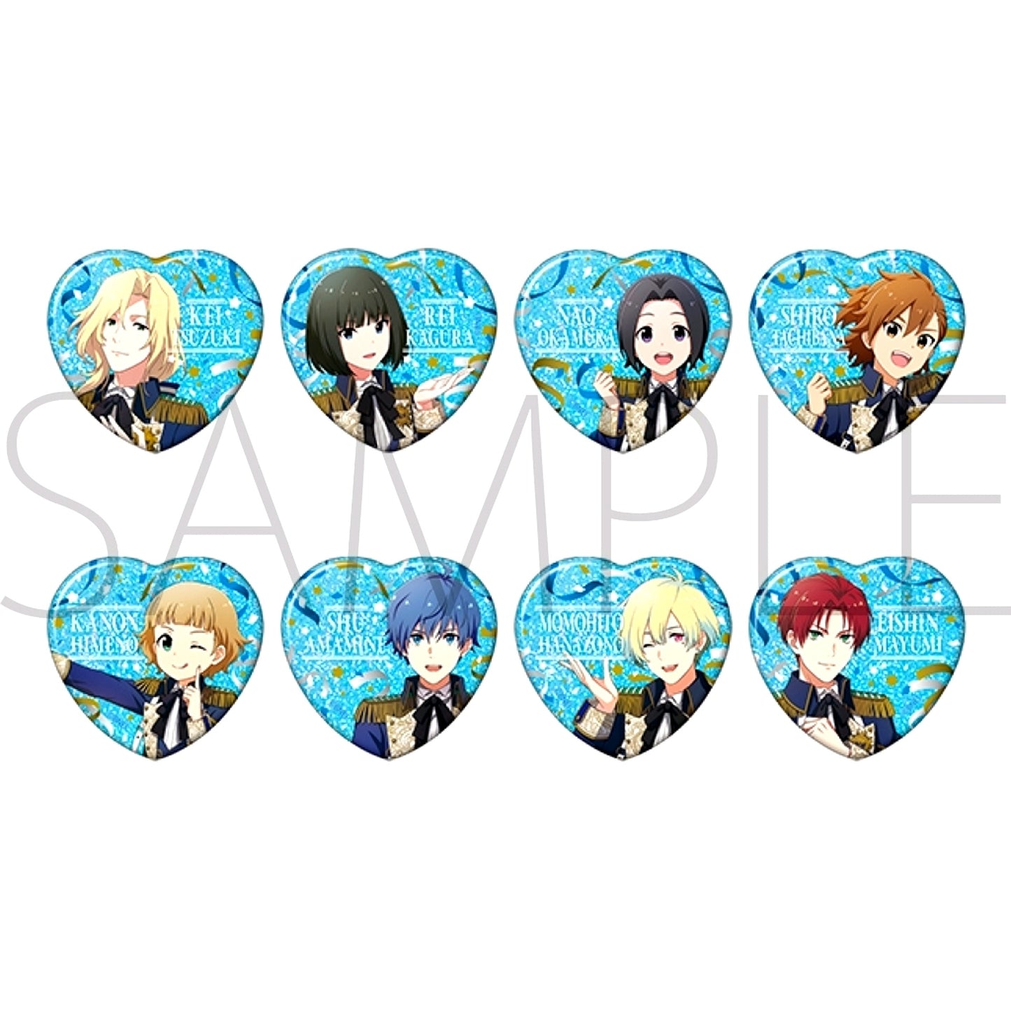 Set of 8 The Idolmaster SideM Character Badge Collection M Fes 2024 BOX 4 [USED]