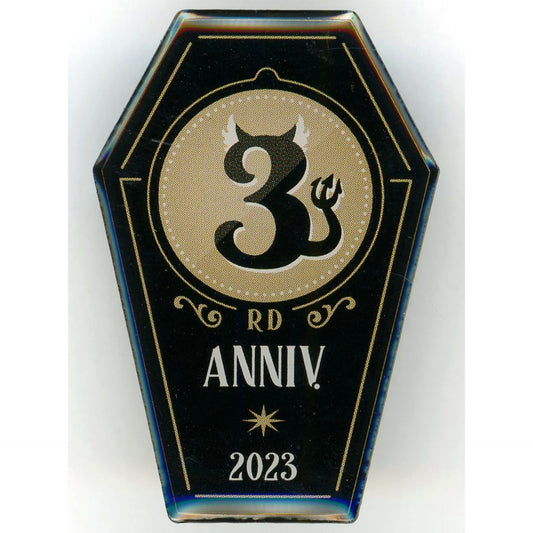 Logo Disney Twisted-Wonderland 3rd Anniversary Pin Badge Exhibition The World Born from Villains [USED]