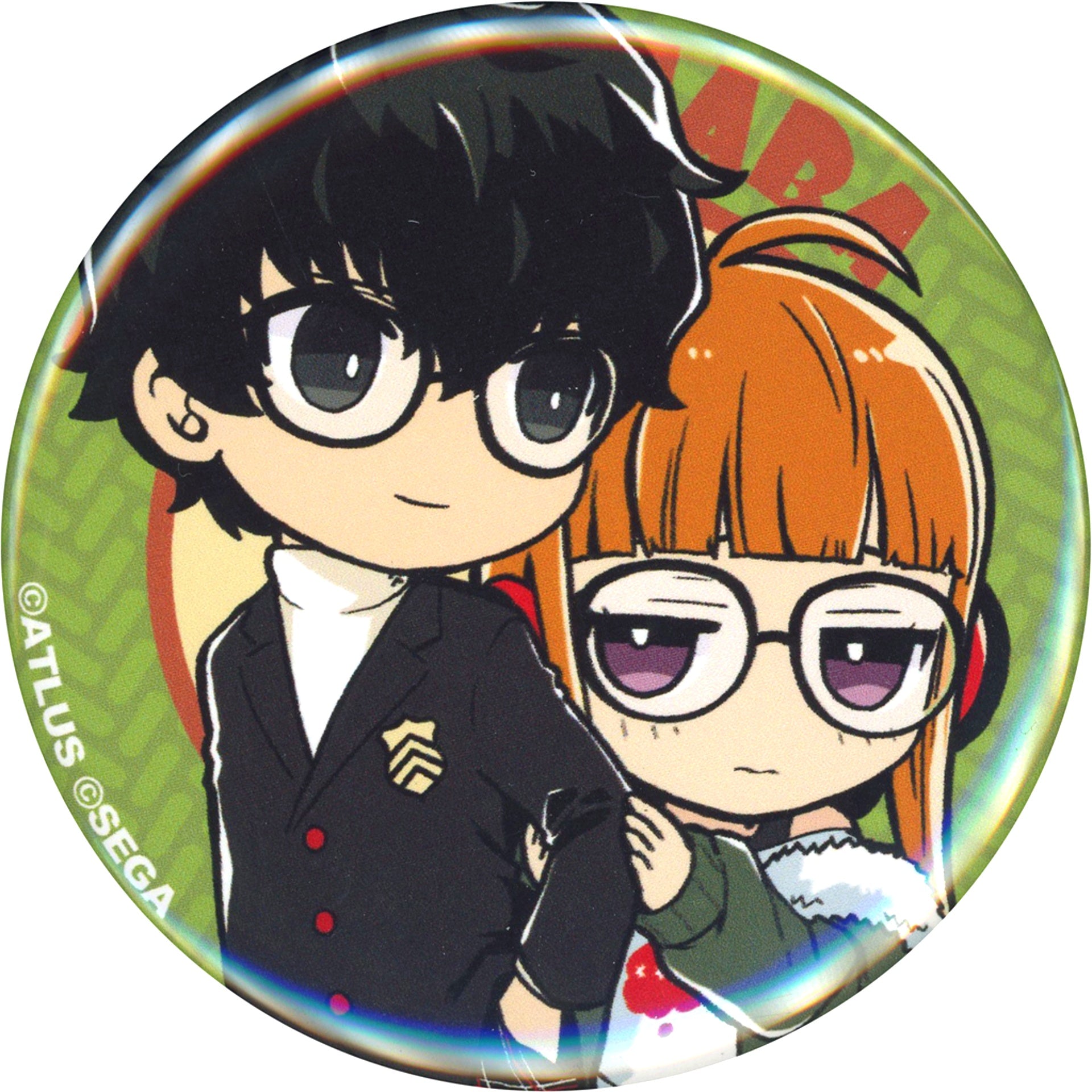 Single Item Protagonist and Futaba Sakura Persona 5 Investigation Report Made by Everyone Vol.3 Bundle Bonus Button [USED]