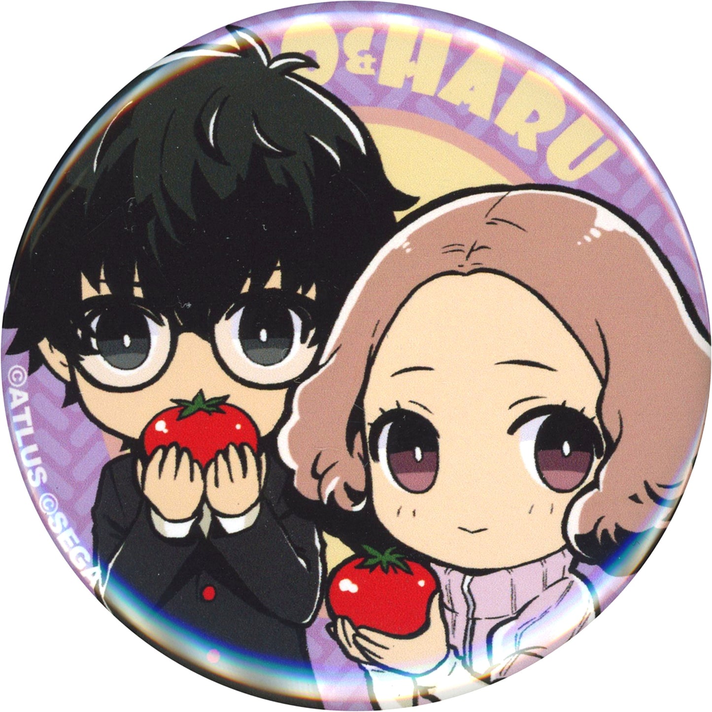 Protagonist and Haru Okumura Persona 5 Button Single Item Survey Report Built by Everyone Vol. 3 Bundle Bonus [USED]