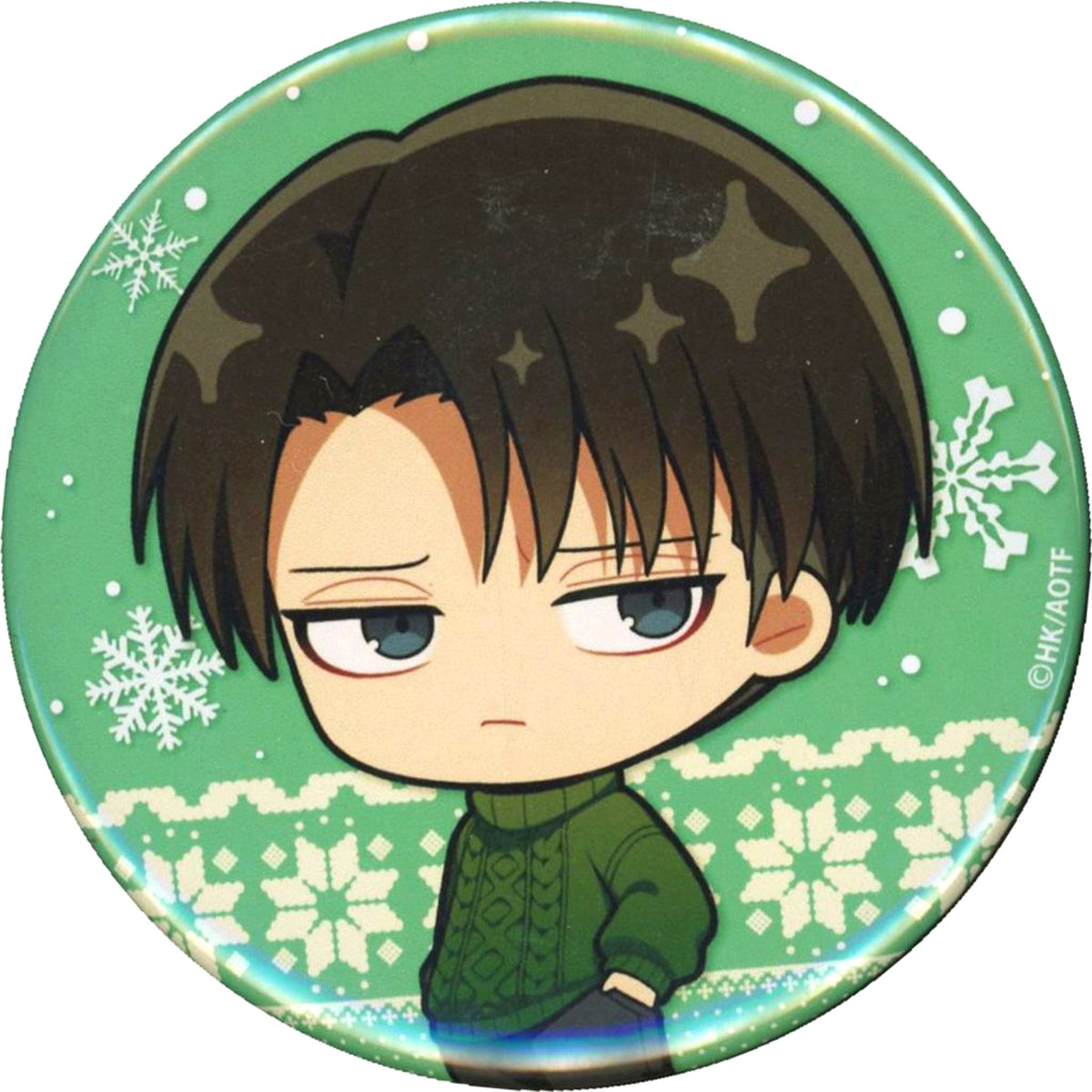 Levi Ackerman Small Luck 04 Attack on Titan Chibi Character Skate Ver Marukuji Button [USED]