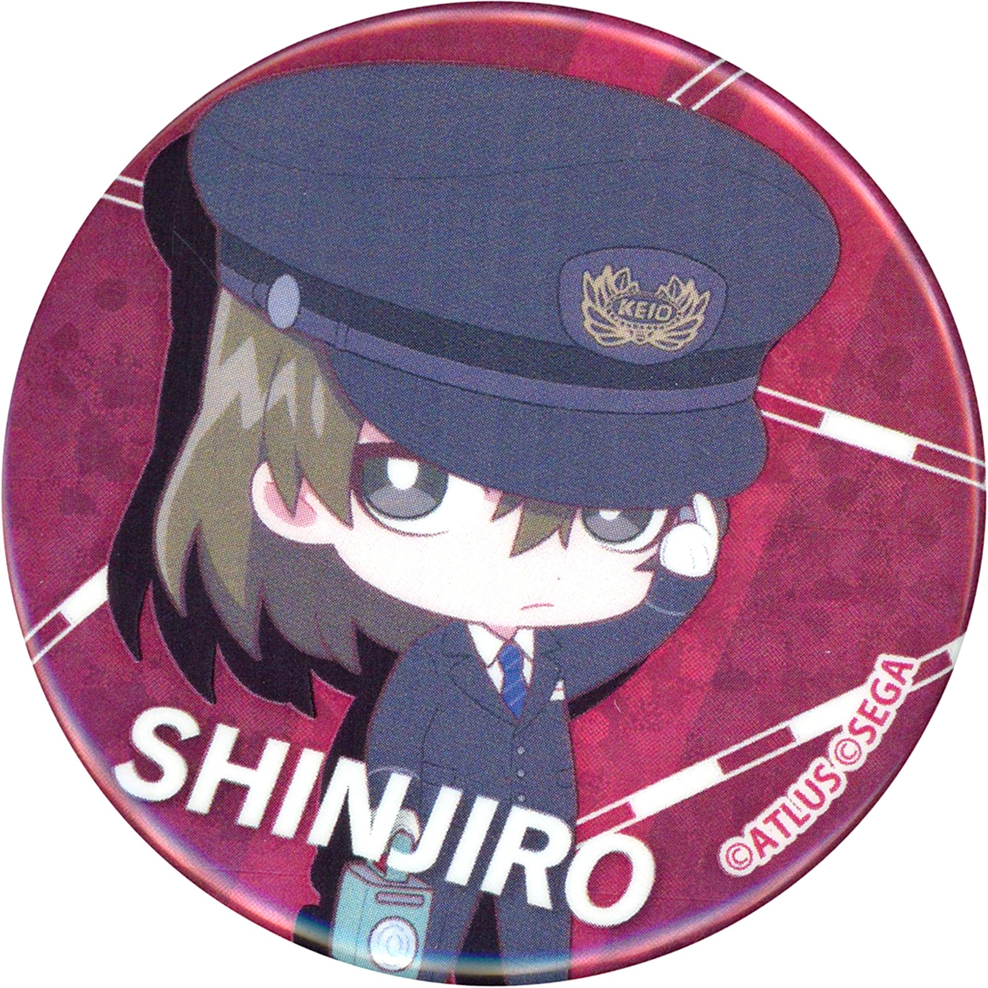 Shinjiro Aragaki Persona 3 Reload Trading Holo Button Keio Electric Railway Collab [USED]