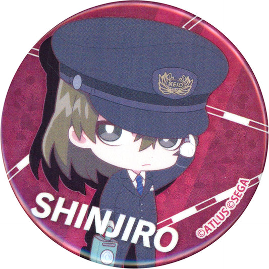Shinjiro Aragaki Persona 3 Reload Trading Holo Button Keio Electric Railway Collab [USED]