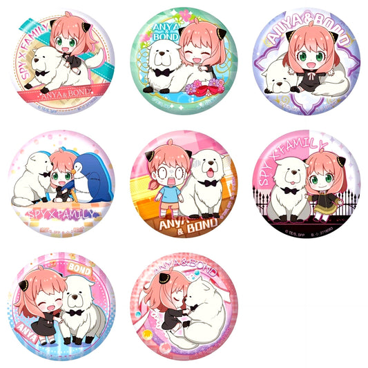 Set of 8 Badge SPY x FAMILY Anya and Bond are Full! Assort Prize C [USED]