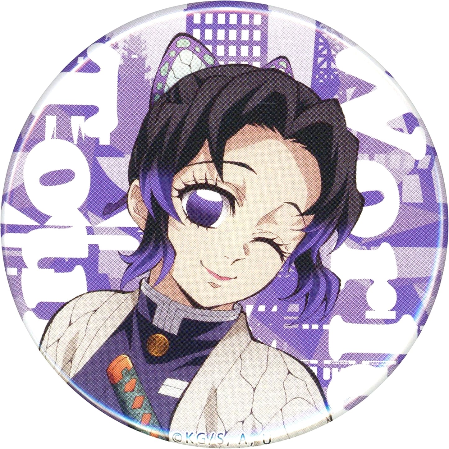 Shinobu Kocho Demon Slayer: Kimetsu no Yaiba World Tour 2024 Drawn Illustration Random Button Theater Goods [USED]