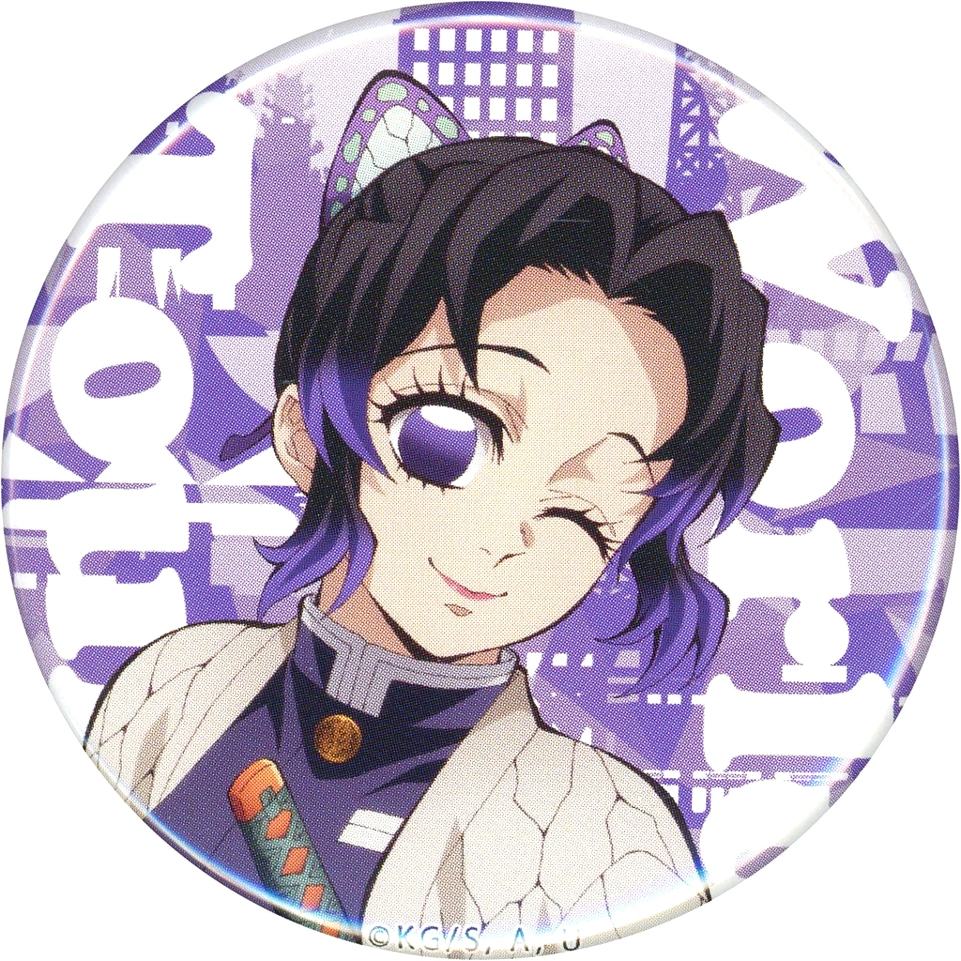 Shinobu Kocho Demon Slayer: Kimetsu no Yaiba World Tour 2024 Drawn Illustration Random Button Theater Goods [USED]
