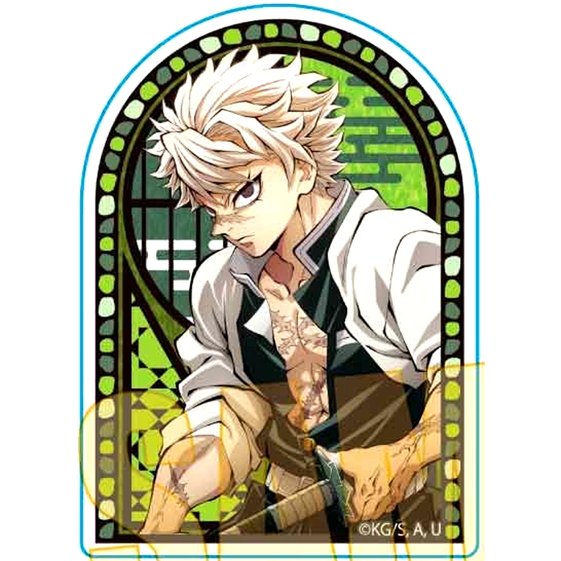 Sanemi Shinazugawa Demon Slayer: Kimetsu no Yaiba Standy Acrylic Badge [USED]