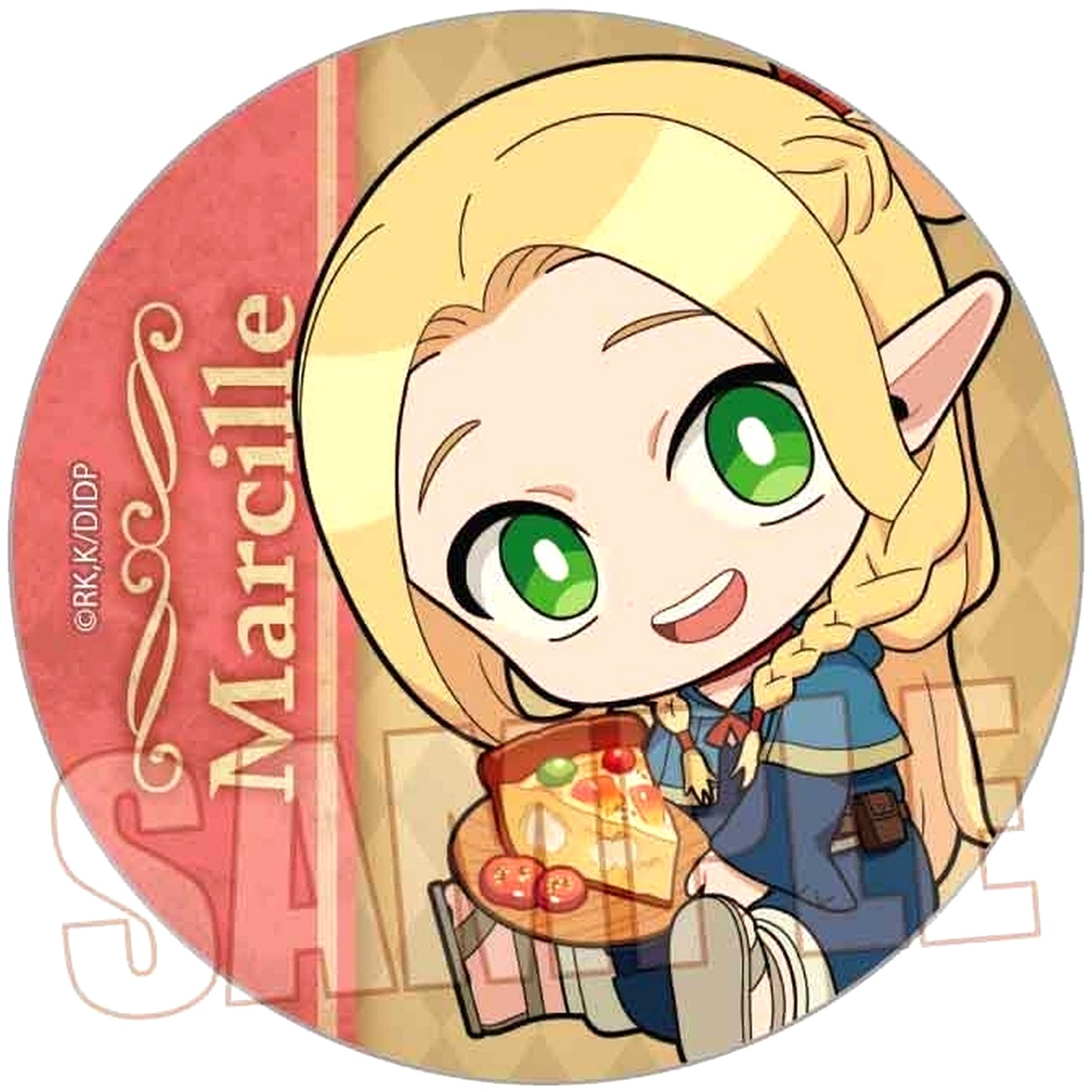 Marcille Man-Eating Plant Tart Delicious in Dungeon Gyugyutto Trading Button [USED]