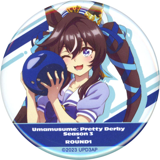 Vivlos Uma Musume Pretty Derby Season 3 x ROUND1 Trading Button [USED]