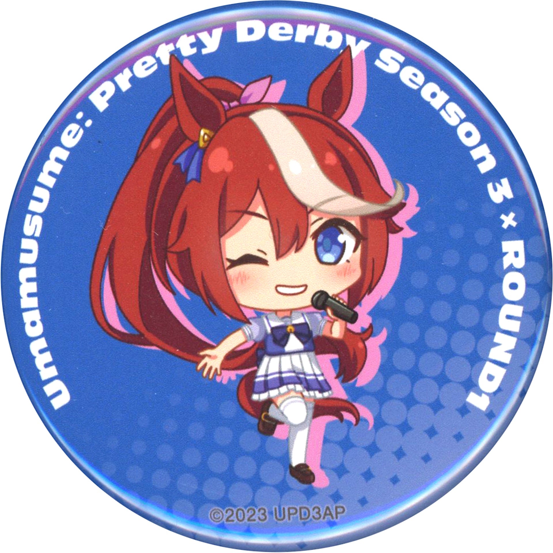 Tokai Teio Uma Musume Pretty Derby Season 3 x ROUND1 Chibi Character Trading Button [USED]