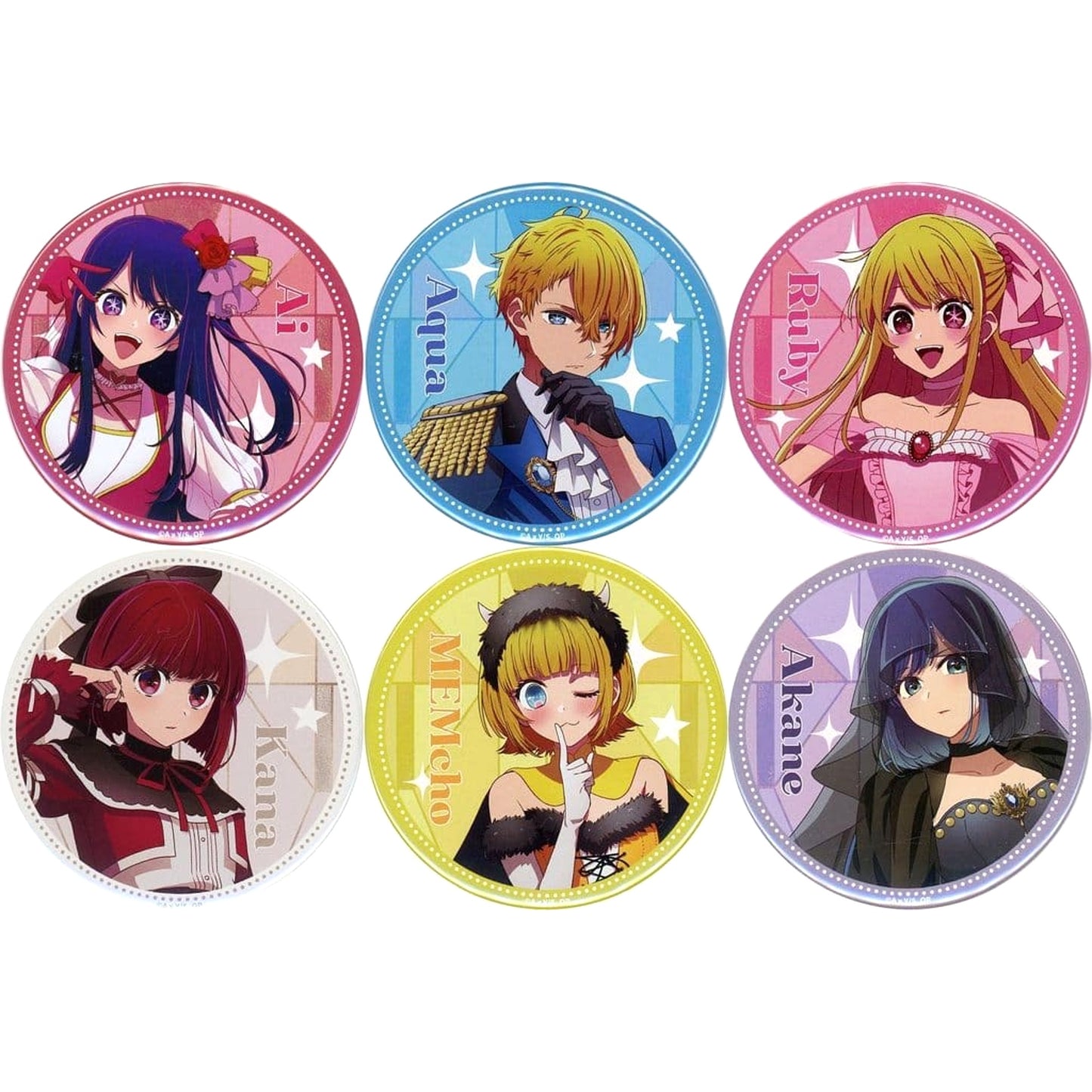 Akane Kurokawa & Others Oshi No Ko All 6 Types Set Kujirack Kozoku no Kirameki Button Prize T [USED]