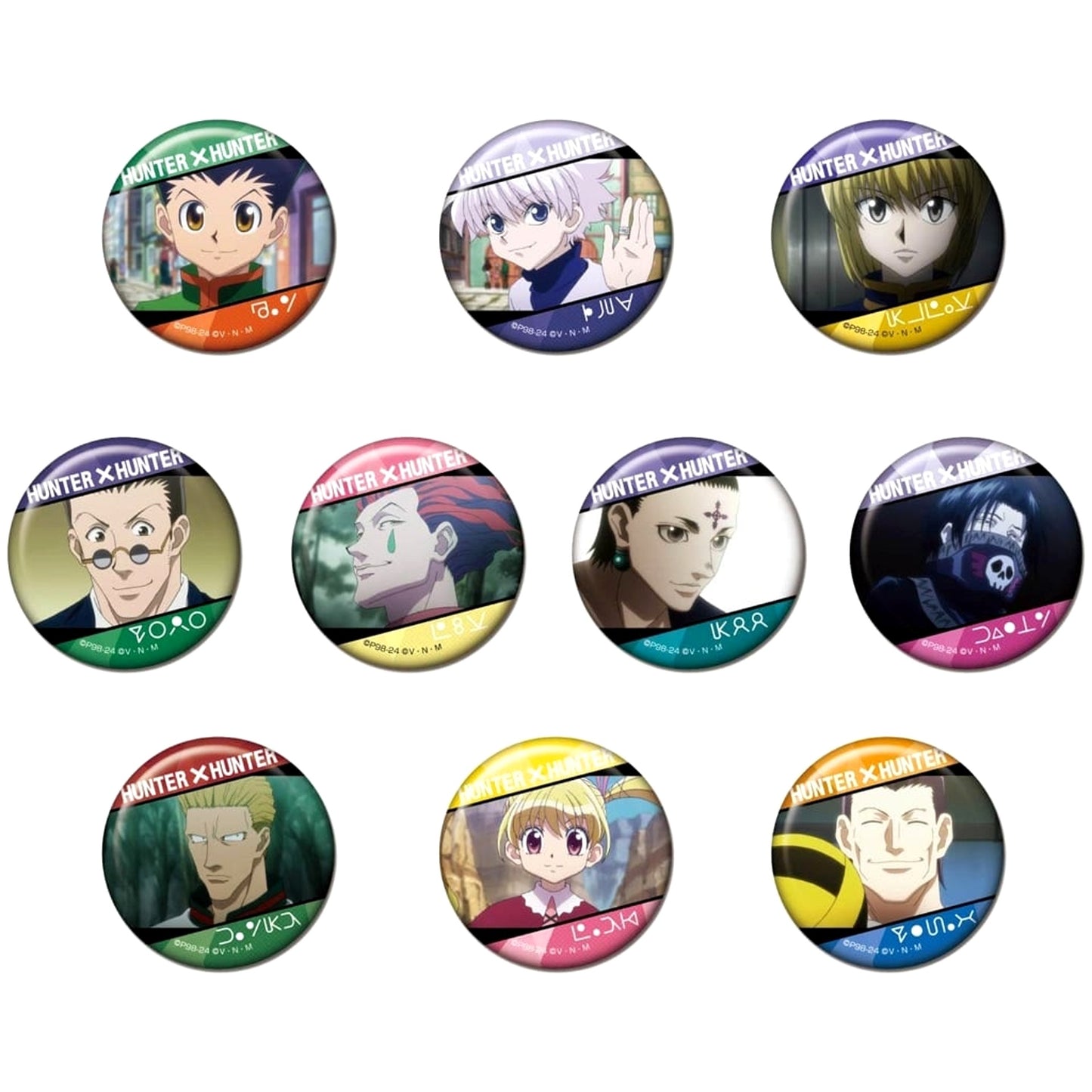 Hunter x Hunter Killua Zoldyck & Others Can Badge Vol.2 All 10 Types Set Buttons [USED]