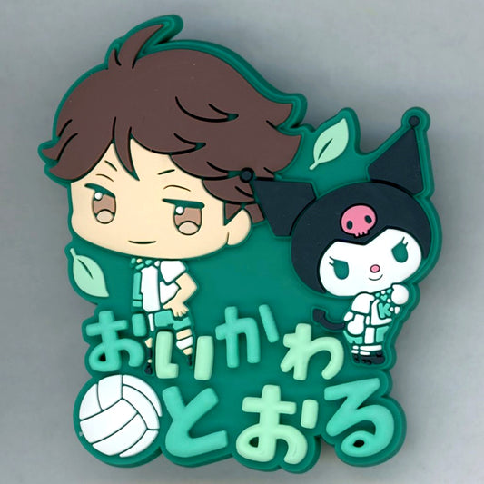 Toru Oikawa and Kuromi Haikyu!! x Sanrio Characters Rubber Badge Vol.1 [USED]