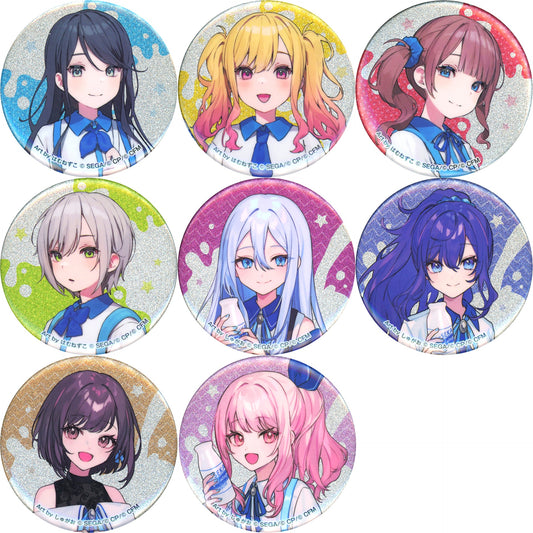 Set of 8 Project SEKAI COLORFUL STAGE! feat. Hatsune Miku x Lawson Glitter Button B [USED]