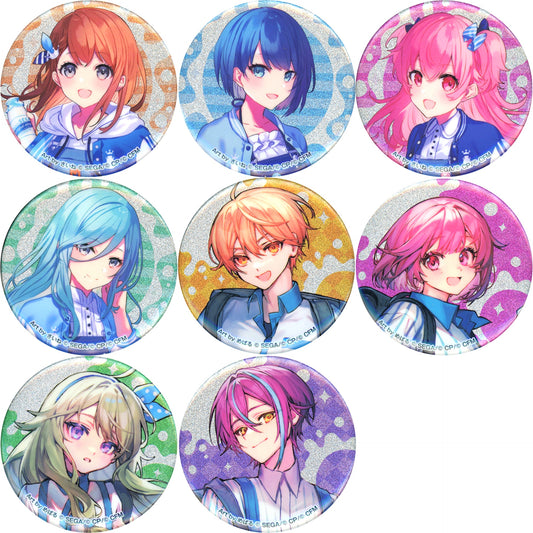 Set of 8 Project SEKAI COLORFUL STAGE! feat. Hatsune Miku x Lawson Glitter Button C [USED]