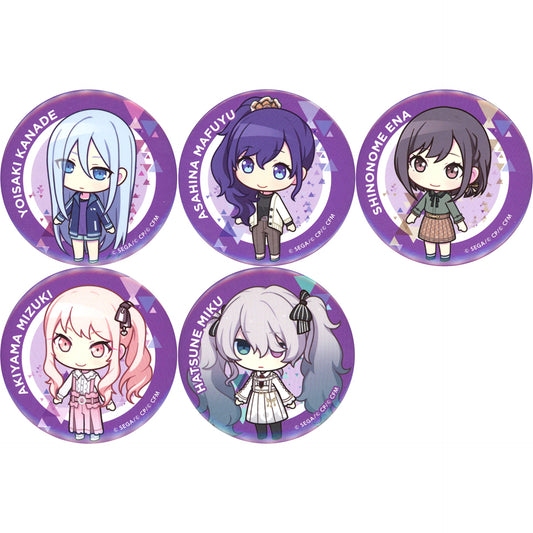 Set of 5 Project SEKAI COLORFUL STAGE! feat. Hatsune Miku x Lawson Chibi Character Button Collection Nightcord at 25:00 [USED]