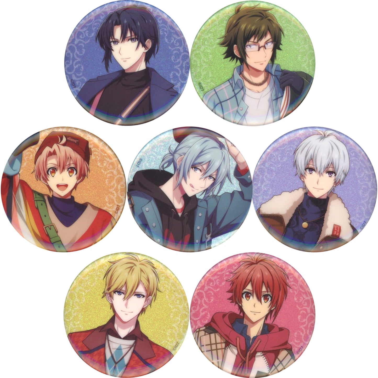 IDOLiSH7 Local Visual IDOLiSH7 Set of 7 Button Set Visiblive Tour Good 4 You Limited [USED]