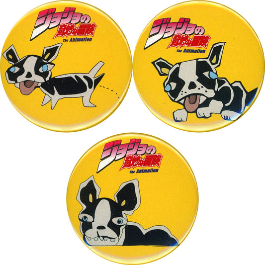 Iggy B. Set of 3 Buttons JoJo's Bizarre Adventure Part 3 Stardust Crusaders x TOWER RECORDS [USED]