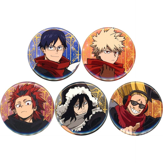 Katsuki Bakugo & Others My Hero Academia All 5 Types Set Newly Drawn Trading Badge AJ2024Ver. Anime Japan 2024 Limited [USED]