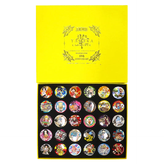 One Piece Monkey D. Luffy & Others Yakara Can Badge Complete Collection Part 4 Yellow Straw Store Limited Buttons [USED]