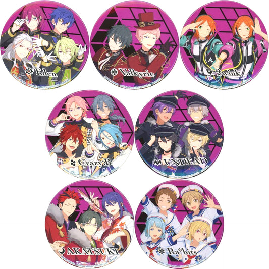Set of 7 Ensemble Stars!! Round Button Blu-ray & DVD DREAM LIVE -7th Tour Allied Worlds- Animate Purchase Bonus [USED]