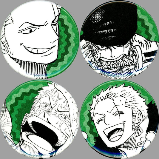 Roronoa Zoro One Piece Set of 4 Button Emotions Jump Spring Collection!! 2024 Limited [USED]