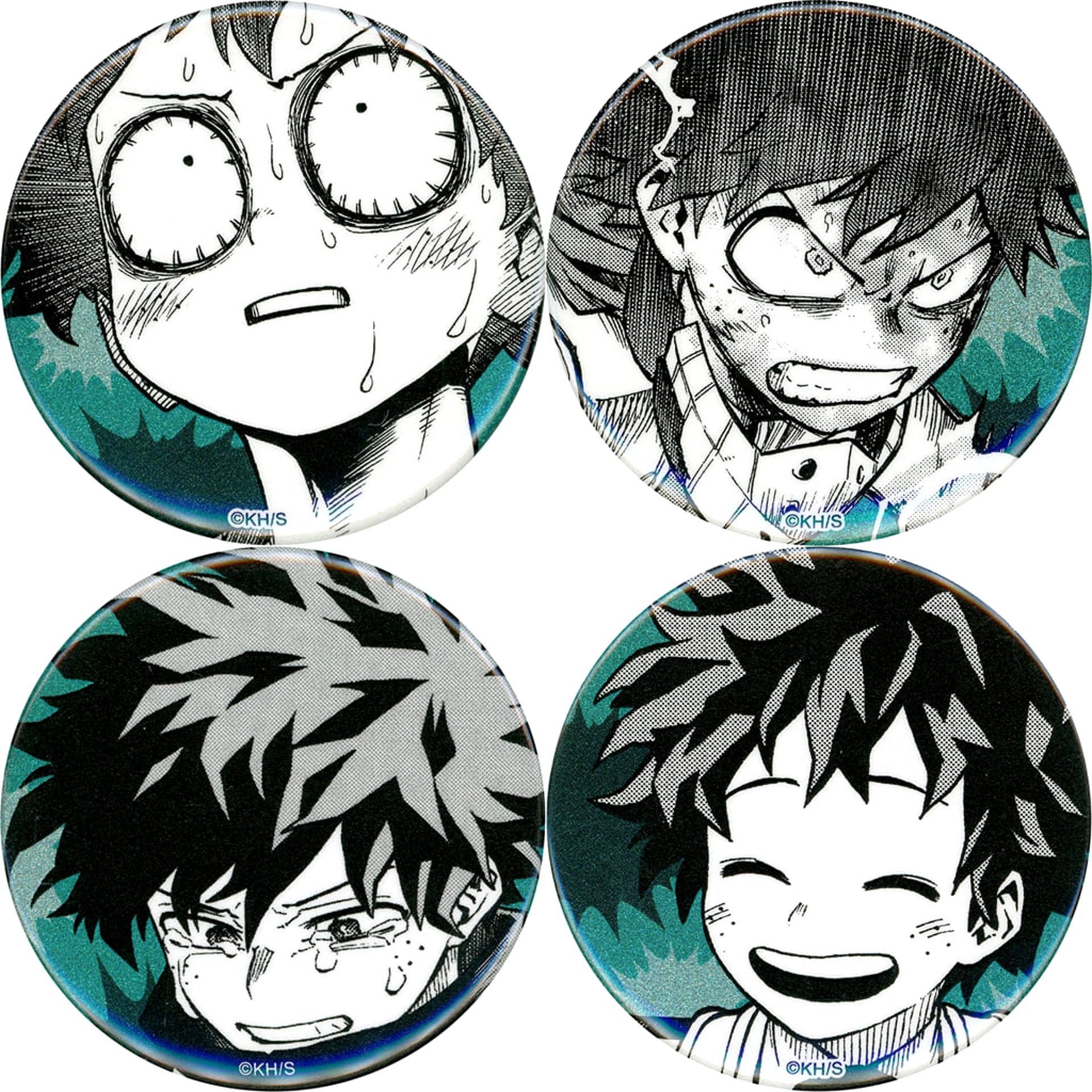 My Hero Academia Izuku Midoriya Can Badge Emotions Jump Spring Collection!! 2024 Limited Set of 4 Buttons [USED]