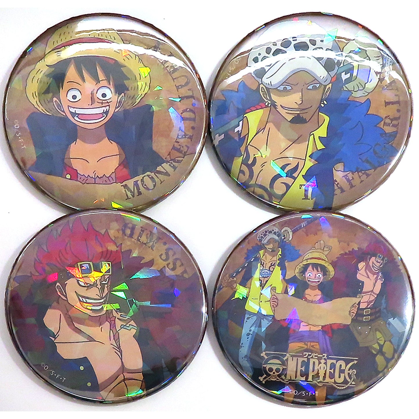Set of 4 One Piece Hologram Button [USED]