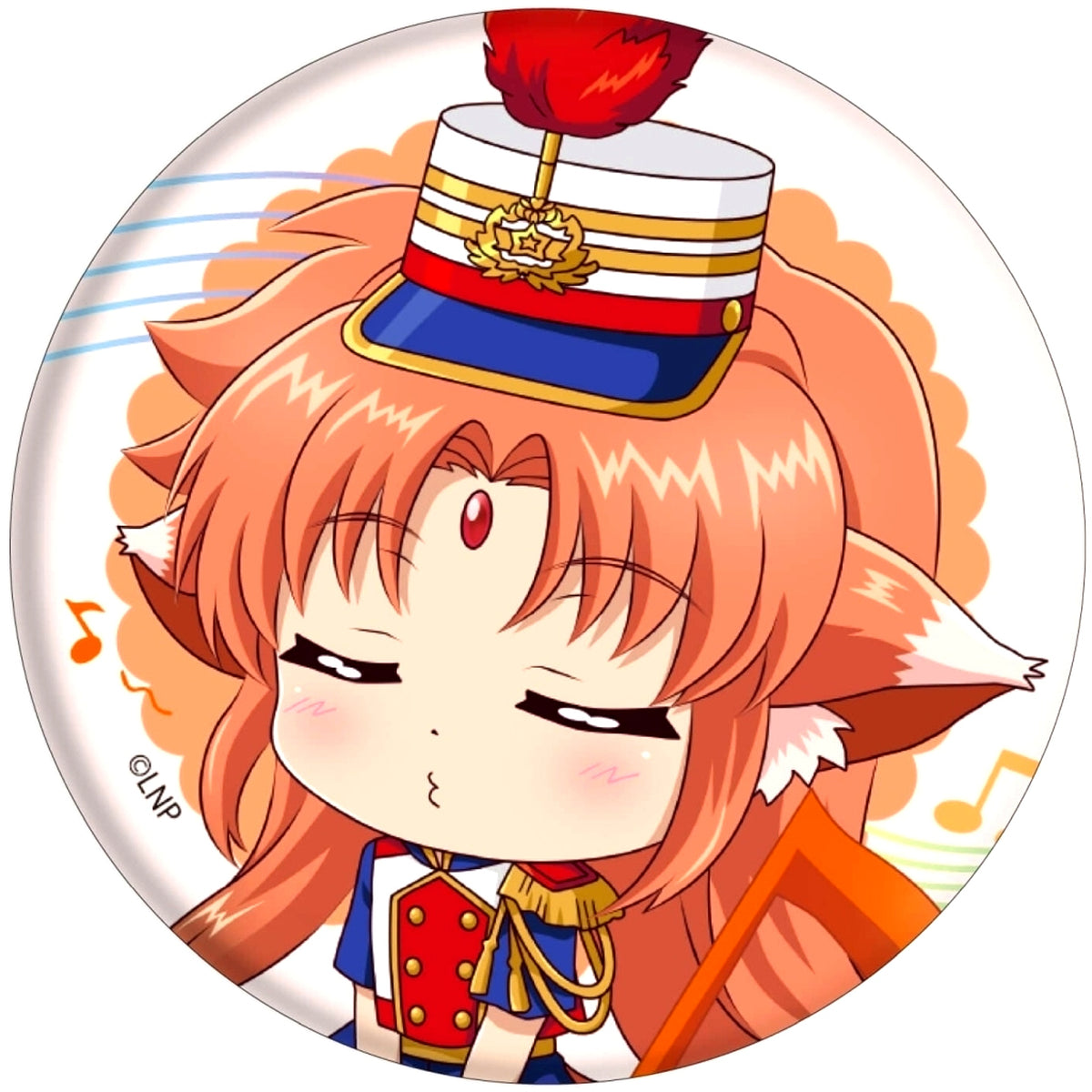 Arf Magical Girl Lyrical Nanoha Button No. 23 Music Note Ver. Chibi Illustration [USED]