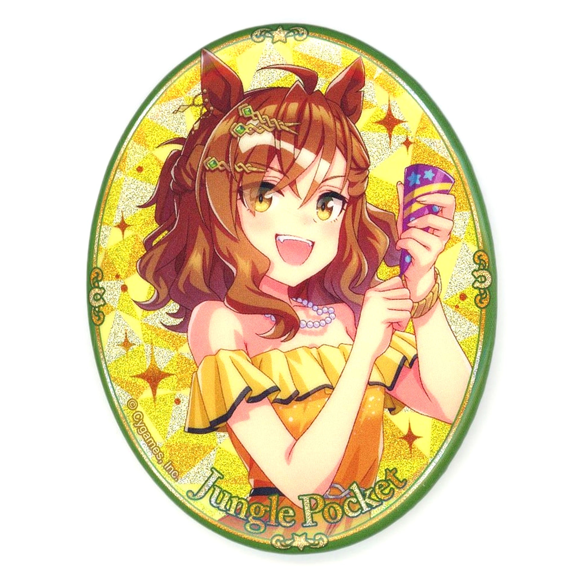 Jungle Pocket Uma Musume Pretty Derby Official Glitter Button 3rd Anniversary Ver. [USED]