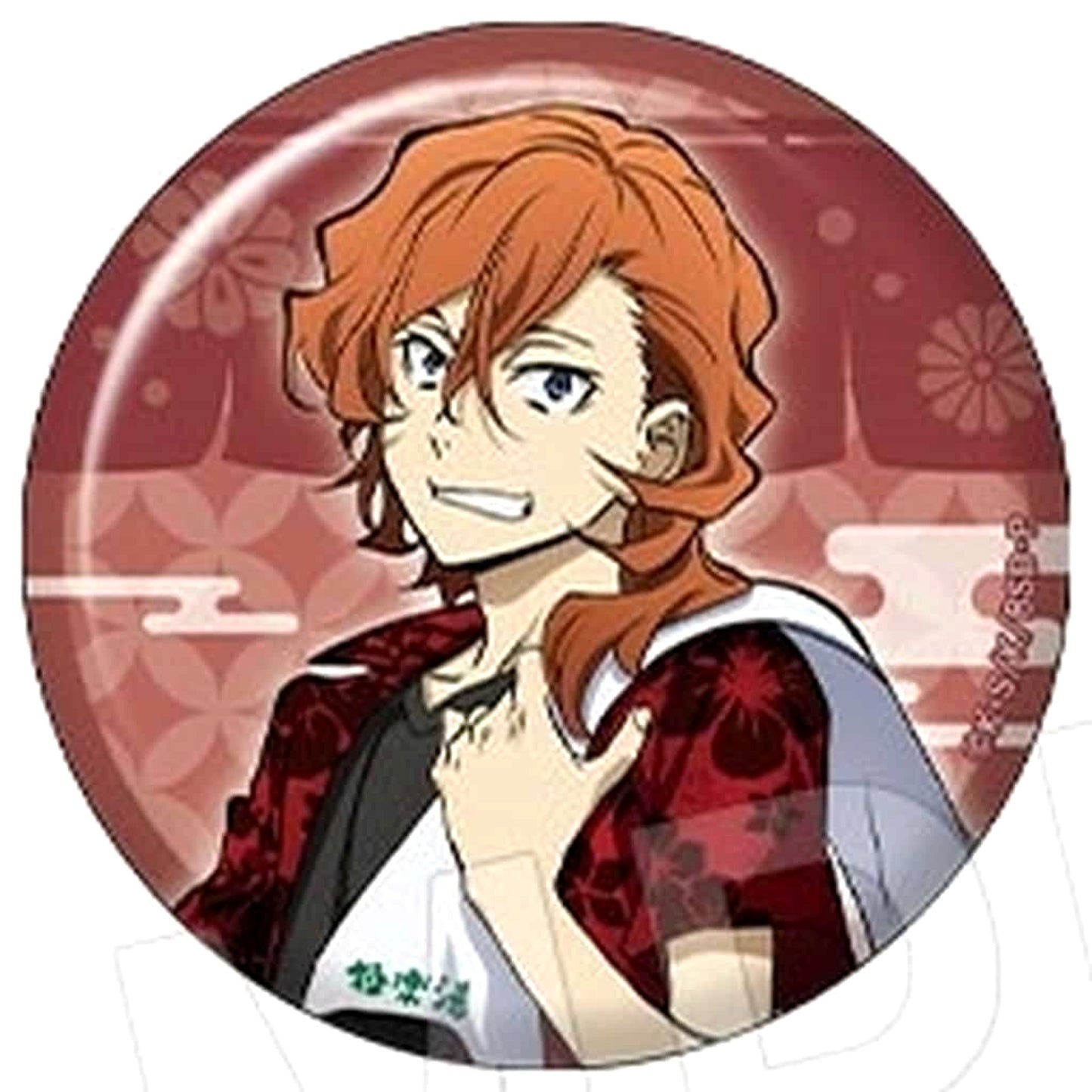Chuya Nakahara Bungo Stray Dogs Trading Japanese Paper Style Button Default Style Ver. Gokurakuyu Raku Spa Sentou e Youkoso: Port Mafia Kyusoku-hen Online Shop Limited [USED]