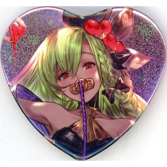 Granblue Fantasy Shalem Heart Shaped Can Badge Valentine Ver. Buttons [USED]