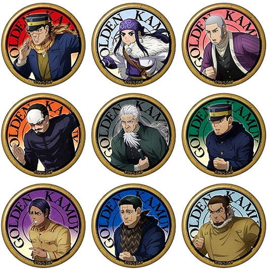 Golden Kamuy Saichi Sugimoto & Others Character Badge Collection All 9 Types Set Buttons [USED]