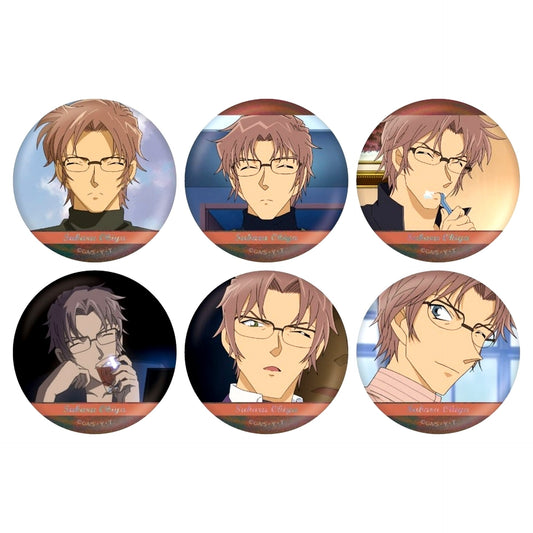 Set of 6 Subaru Okiya Detective Conan Scene Shot Trading Hologram Button Collection Vol.3 [USED]