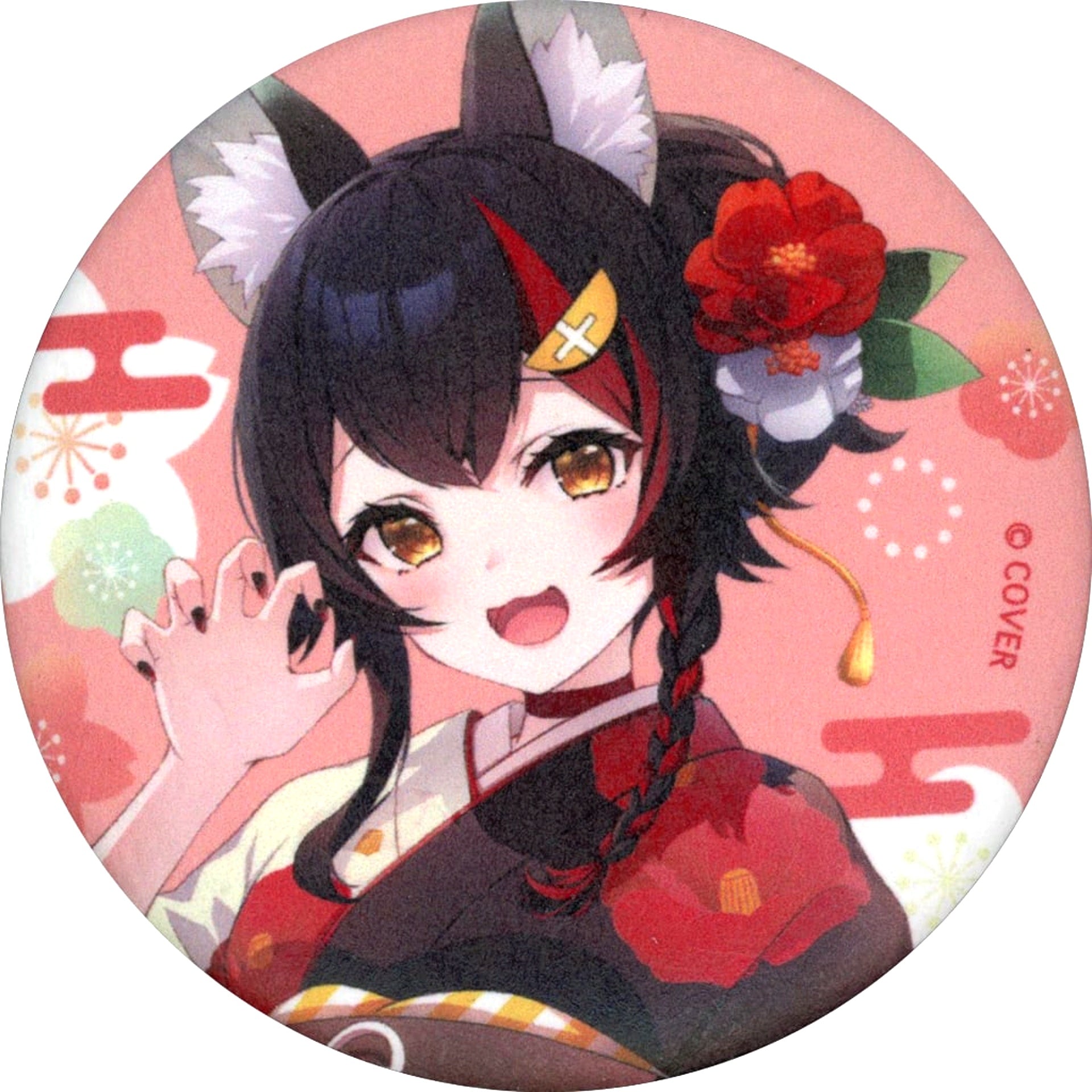 Ookami Mio Virtual YouTuber Hololive Holo-cal Kyoto Edition Trading Washi Button [USED]