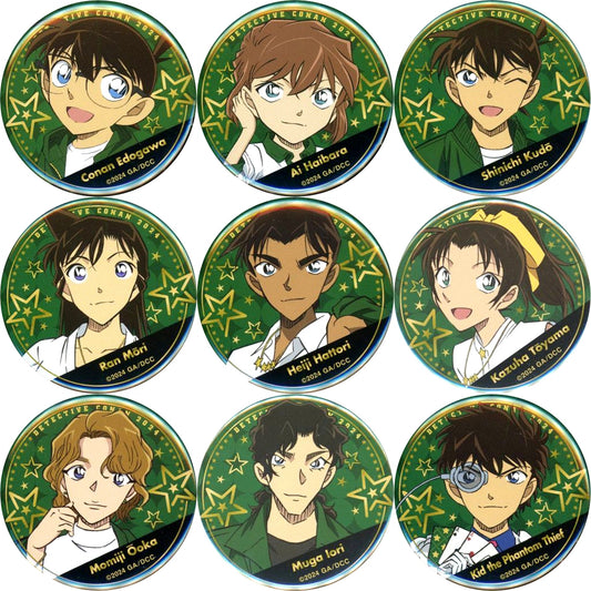 Set of 9 Detective Conan The Million-dollar Pentagram Character Button Collection Theater Goods [USED]