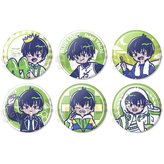 Set of 6 Yoichi Isagi Blue Lock Retopop Assorted Ver. Button [USED]