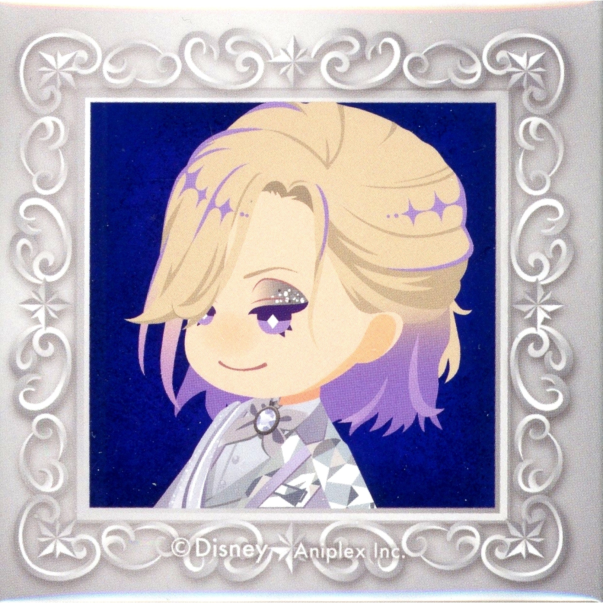 Vil Schoenheit Disney Twisted-Wonderland Square Button Platinum Jacket Ver. Vil Birthday Memorial [USED]