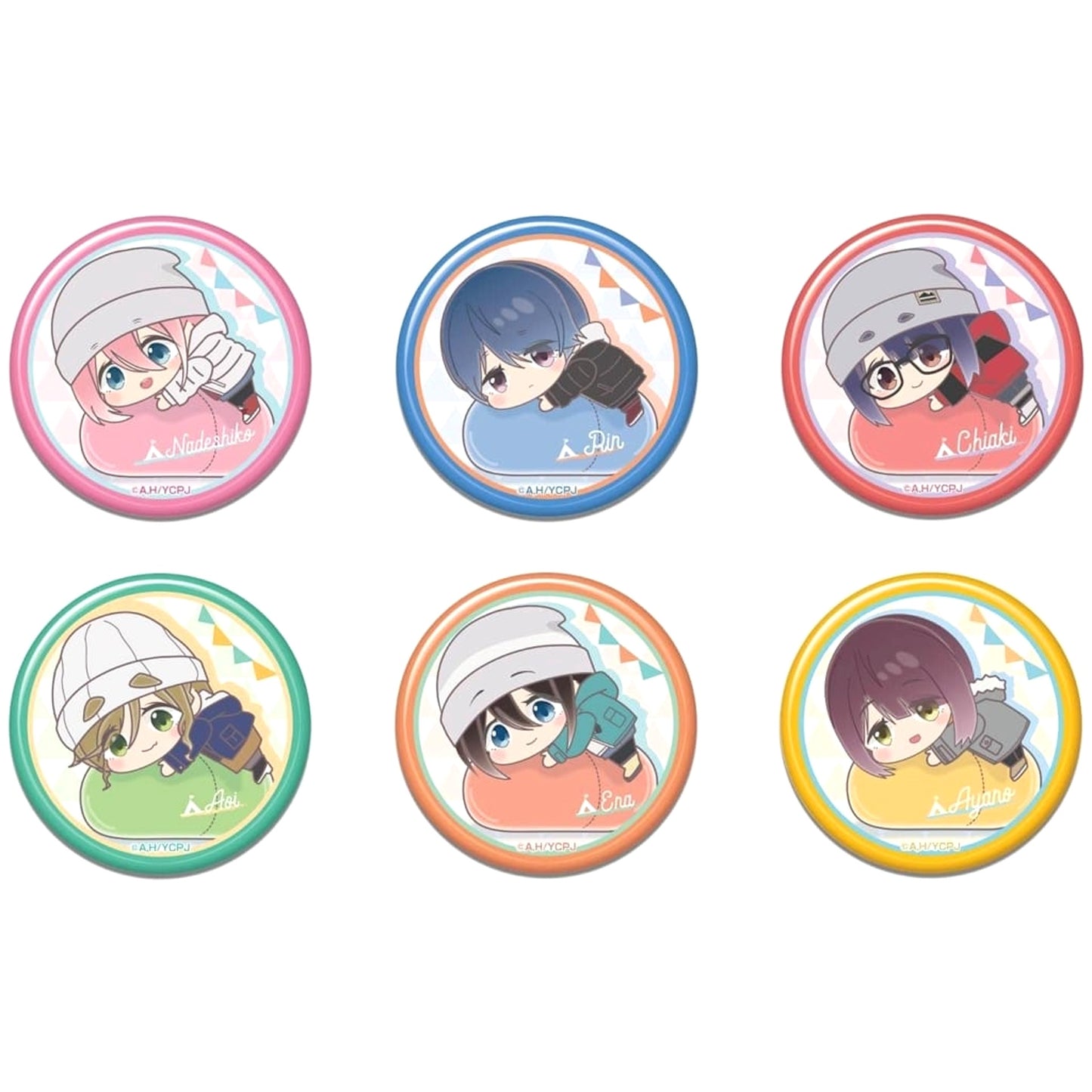 Rin Shima & Others Laid-Back Camp Season 3 All 6 Types Set Hagumeets Button [USED]