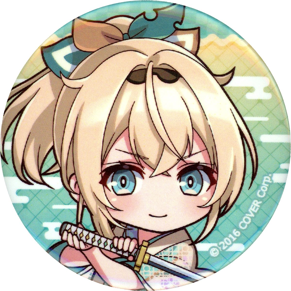 Kazama Iroha Virtual YouTuber Holo Live x Gokurakuyu RAKU SPA Collab Vol 4 Furo Life Trading Button Mini Chara Ver. [USED]