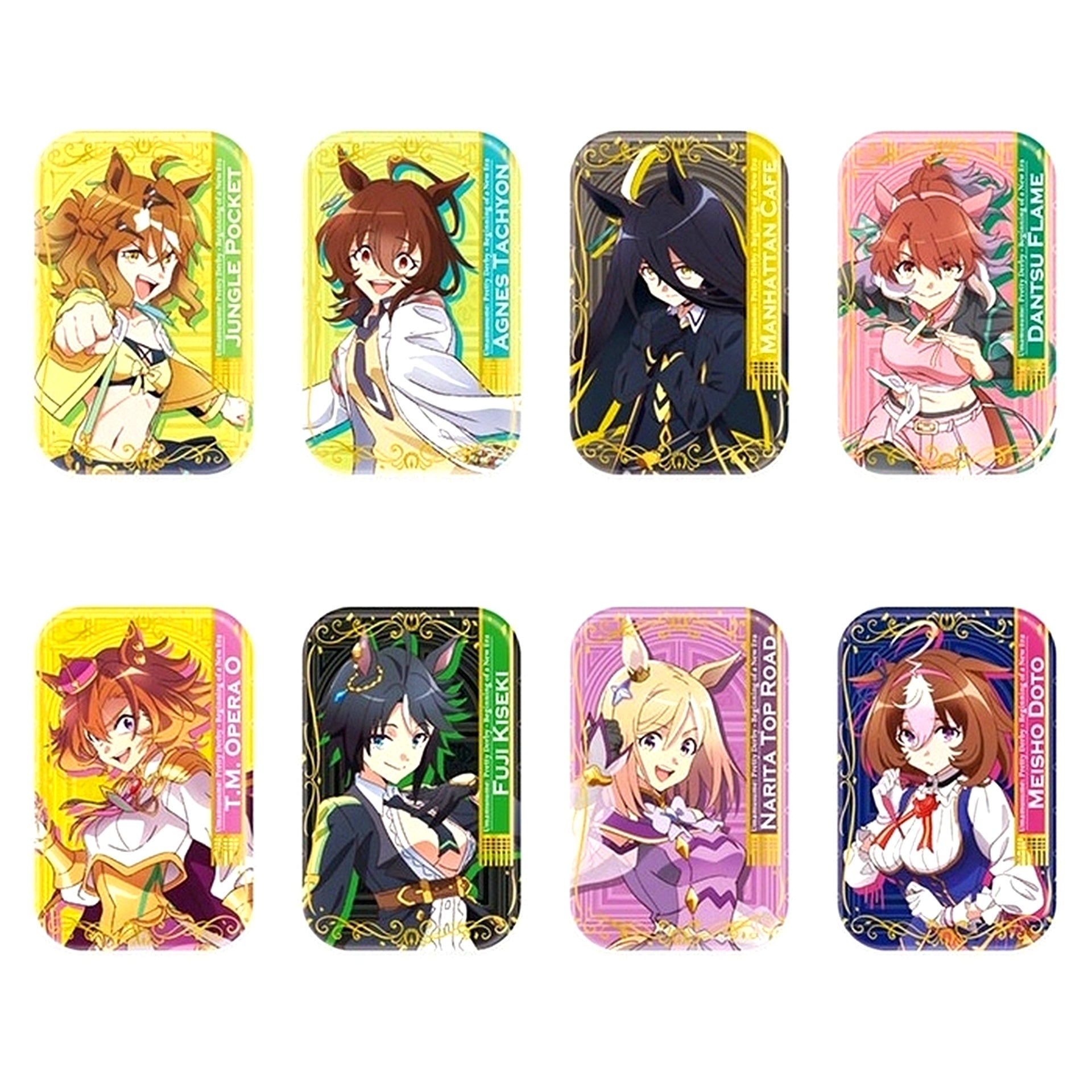 Set of 8 Movie Uma Musume Pretty Derby Beginning of a New Era Foil Marukaku Button [USED]